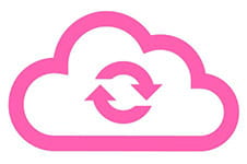 Pink cloud icon for The Coded Column challenge