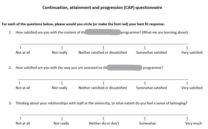 Part 1 CAP questionnaire